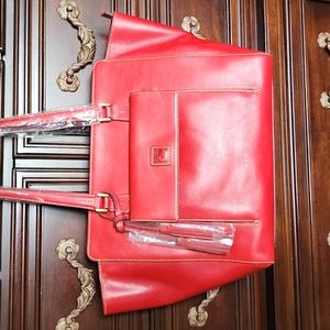 Dooney Florentine East West Shopper Red NWT